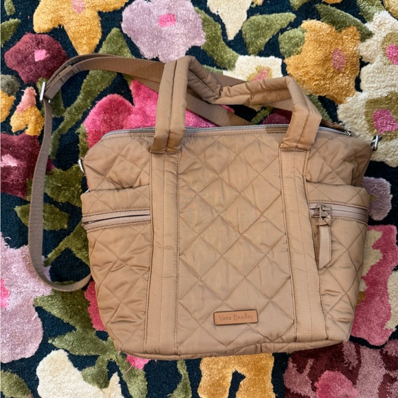 New with tags Vera Bradley Small Multi Strap Tote Bag in Meadowlark Tan - Picture 11 of 13